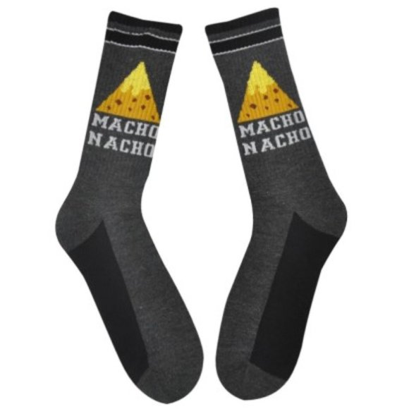 Men's Macho Nacho Novelty Crew Sock - Picture 2 of 2